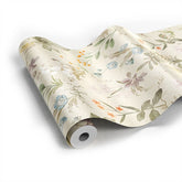 Beige Cottagecore Floral Removable Wallpaper